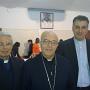 DA SX: DON ALFONSO CALVANO, DIR. MIGRANTES, MONS. SCHETTINO PRES. NAZIONALE MIGRANTES, DON VINCENZO FEDERICO, DIR. REG. CARITAS